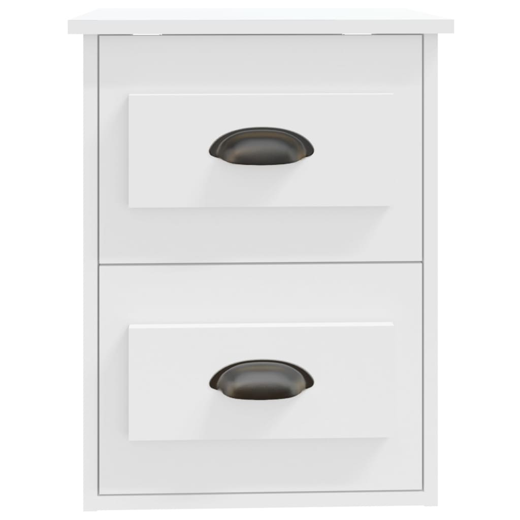 Mesita de noche de pared blanca 41,5x36x53 cm