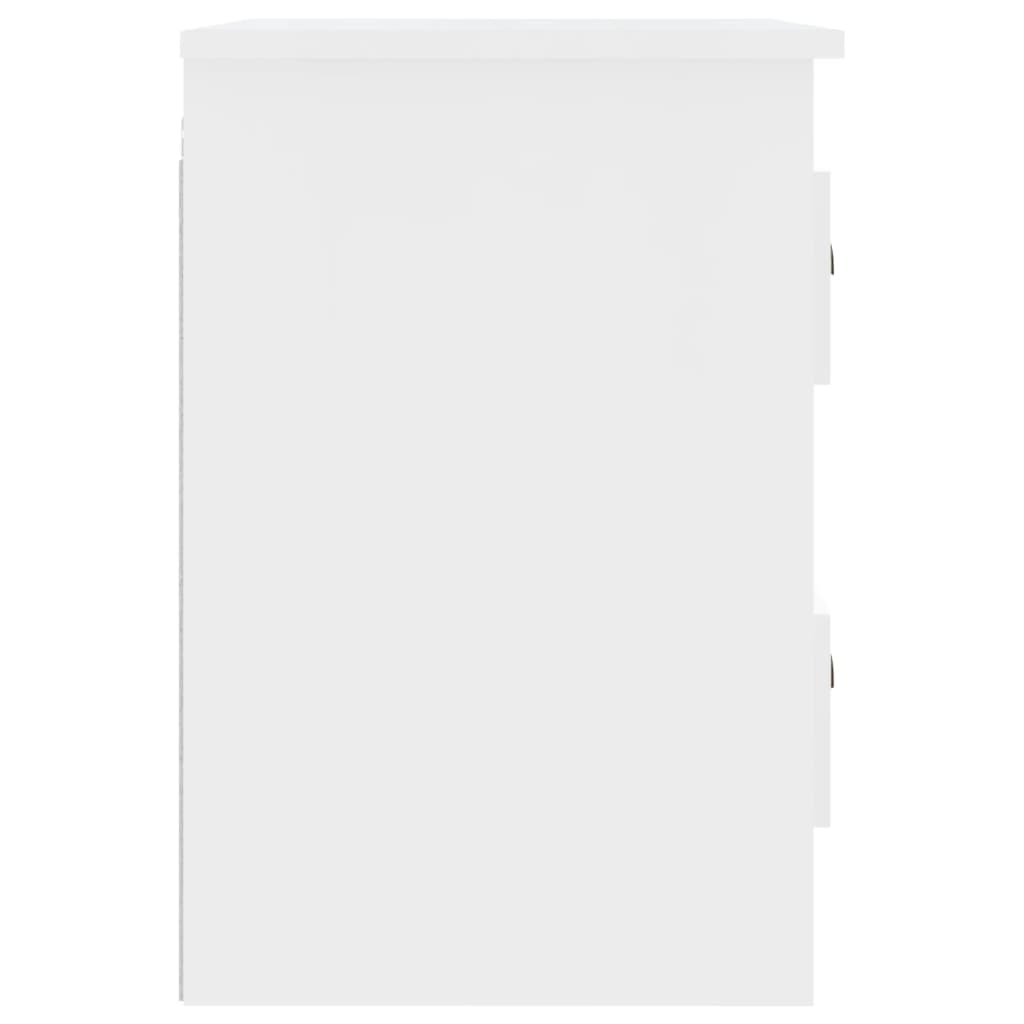 Mesita de noche de pared blanca 41,5x36x53 cm