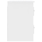 Mesita de noche de pared blanca 41,5x36x53 cm
