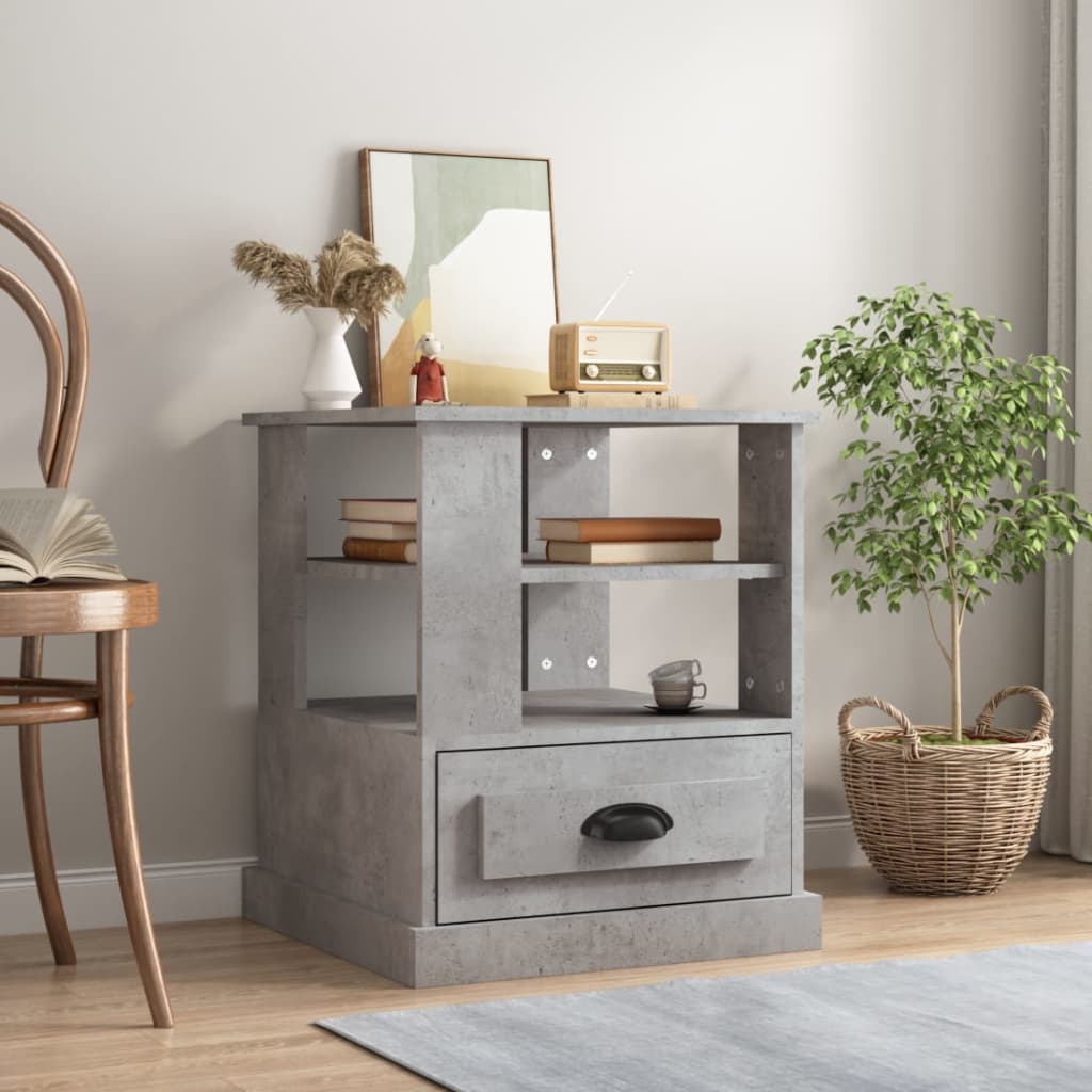 Plywood side table black 50x50x60 cm
