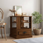 Mesa auxiliar de madera contrachapada negro 50x50x60 cm