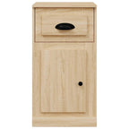 Armario auxiliar y cajón madera contrachapada roble 40x50x75 cm