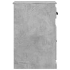 Armario auxiliar y cajón madera contrachapada gris 40x50x75 cm