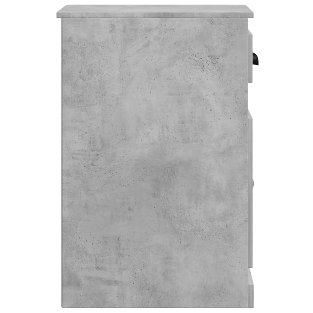 Armario auxiliar y cajón madera contrachapada gris 40x50x75 cm