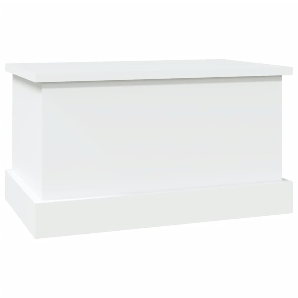Caixa de arrumação em madeira de engenharia branca 50x30x28 cm