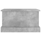 Baúl almacenaje madera contrachapada gris hormigón 50x30x28 cm