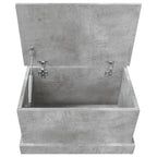 Baúl almacenaje madera contrachapada gris hormigón 50x30x28 cm