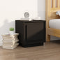 Mesita de noche madera contrachapada blanco brillo 44x35x45 cm
