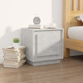 Mesita de noche madera contrachapada blanco brillo 44x35x45 cm