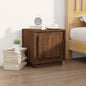 Mesita de noche madera contrachapada blanco brillo 44x35x45 cm