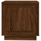 Mesita noche 2 uds madera contrachapada marrón roble 44x35x45cm