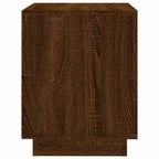 Mesita noche 2 uds madera contrachapada marrón roble 44x35x45cm