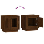 Mesita noche 2 uds madera contrachapada marrón roble 44x35x45cm