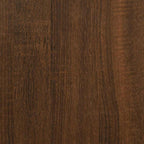 Mesita noche 2 uds madera contrachapada marrón roble 44x35x45cm