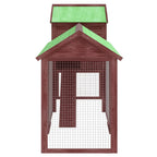 Gallinero madera maciza de pino color moca 193x65x117 cm