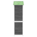 Cobertizo herramientas jardín madera pino gris 120x53,5x170 cm