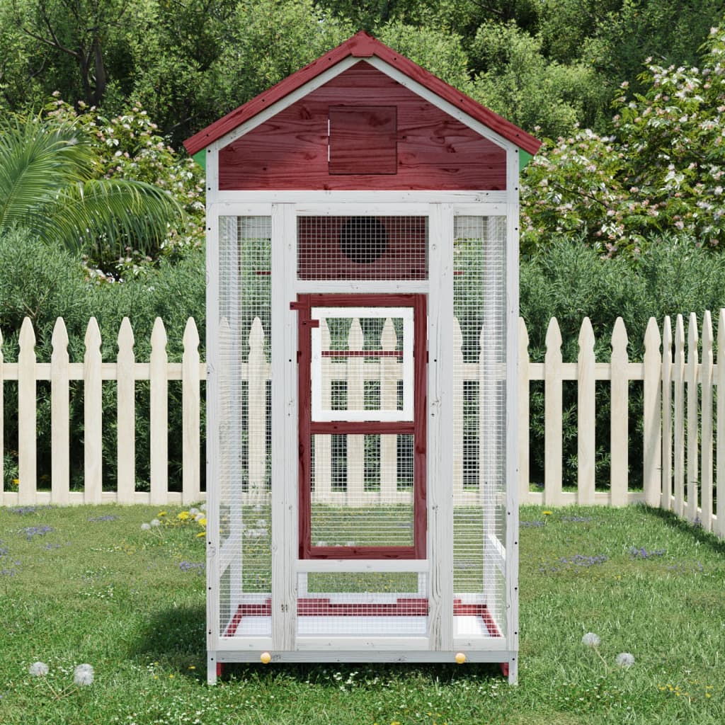 Solid pine birdhouse, mocha color, 60x58.5x160cm