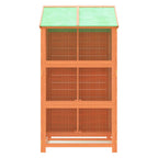 Casita para pájaros madera maciza pino marrón 97x81x152 cm