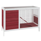 Conejera de madera maciza de pino mocha 103x44x69,5 cm