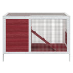 Conejera de madera maciza de pino mocha 103x44x69,5 cm