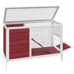 Conejera de madera maciza de pino mocha 103x44x69,5 cm