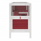Conejera de madera maciza de pino mocha 103x44x69,5 cm