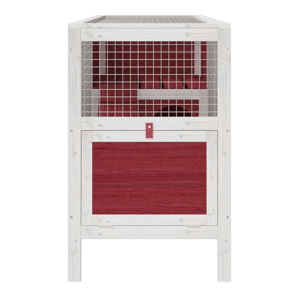 Conejera de madera maciza de pino mocha 103x44x69,5 cm