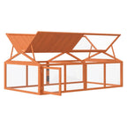 Corral de madera maciza pino marrón 200x112,5x74 cm