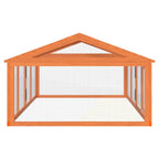 Corral de madera maciza pino marrón 200x112,5x74 cm