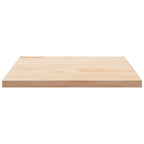Tablero de mesa cuadrado de madera maciza de pino 70x70x2,5 cm