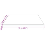 Tablero de mesa cuadrado de madera maciza de pino 70x70x2,5 cm