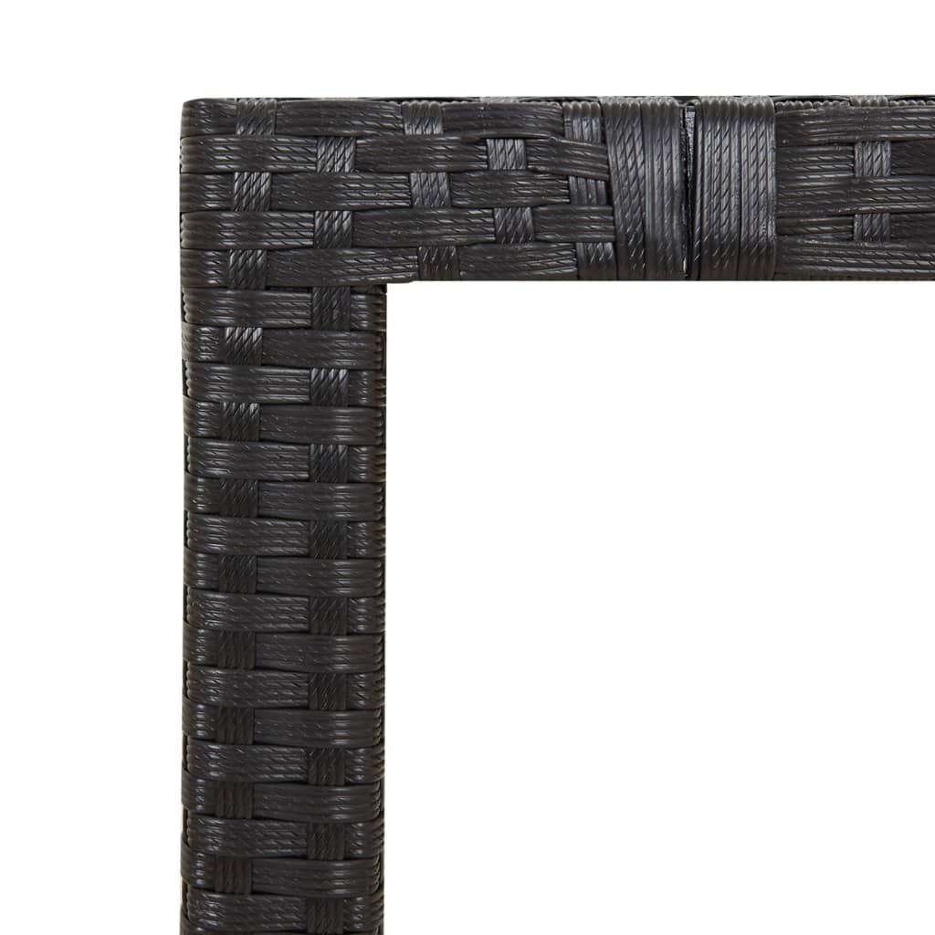 Juego comedor jardín 3 pzas madera acacia ratán sintético negro