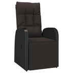 Juego de muebles jardín 2 piezas ratán sintético y acero negro