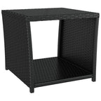 Juego de muebles jardín 2 piezas ratán sintético y acero negro