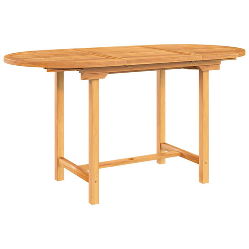 Extendable solid teak garden table 110-160x80x75 cm