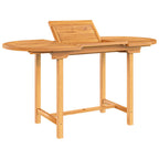 Mesa de jardín extensible madera maciza teca 110-160x80x75 cm