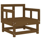 Sillones de jardín cojines 2 uds madera maciza pino marrón miel