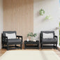 Garden armchairs cushions 2 pcs solid pine honey brown