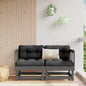 Corner sofas with cushions 2 pcs impregnated pine wood