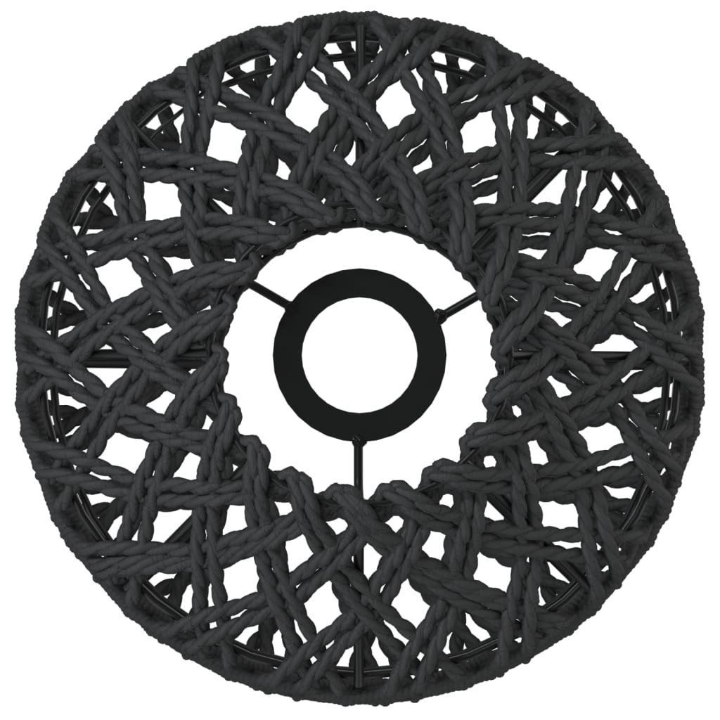 Pantalla de lámpara hierro y papel negra Ø23x28 cm