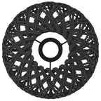 Pantalla de lámpara hierro y papel negra Ø23x28 cm