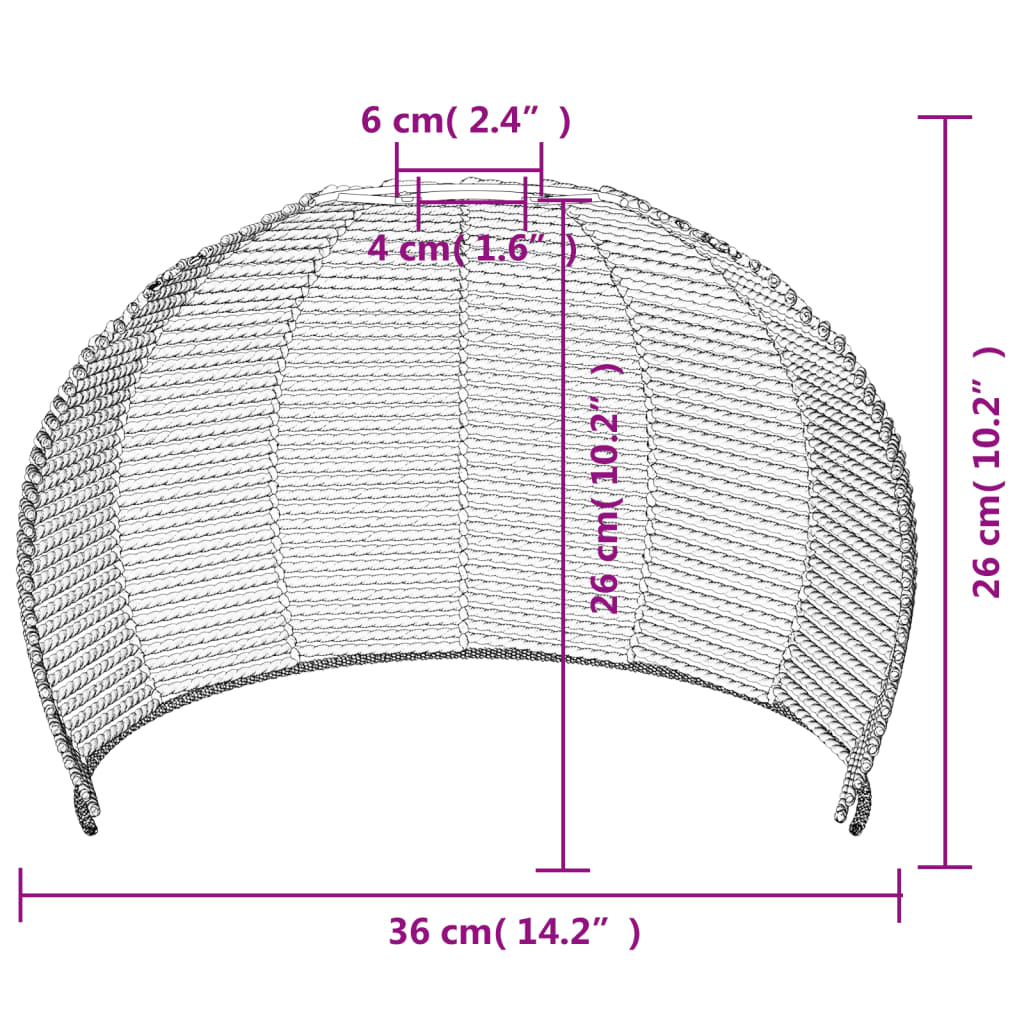 Pantalla de lámpara de techo hierro y papel Ø36x26 cm