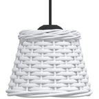 Pantalla para lámpara de techo mimbre blanco Ø15x12 cm