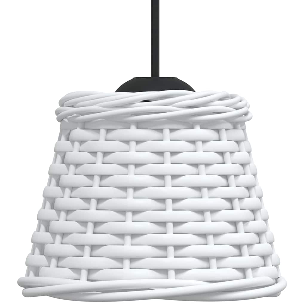 Pantalla para lámpara de techo mimbre blanco Ø15x12 cm
