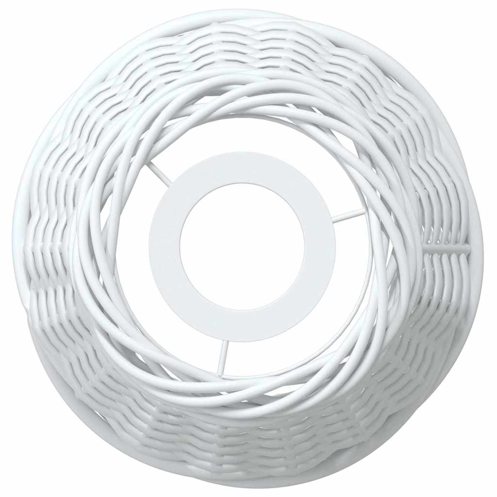 Pantalla para lámpara de techo mimbre blanco Ø15x12 cm