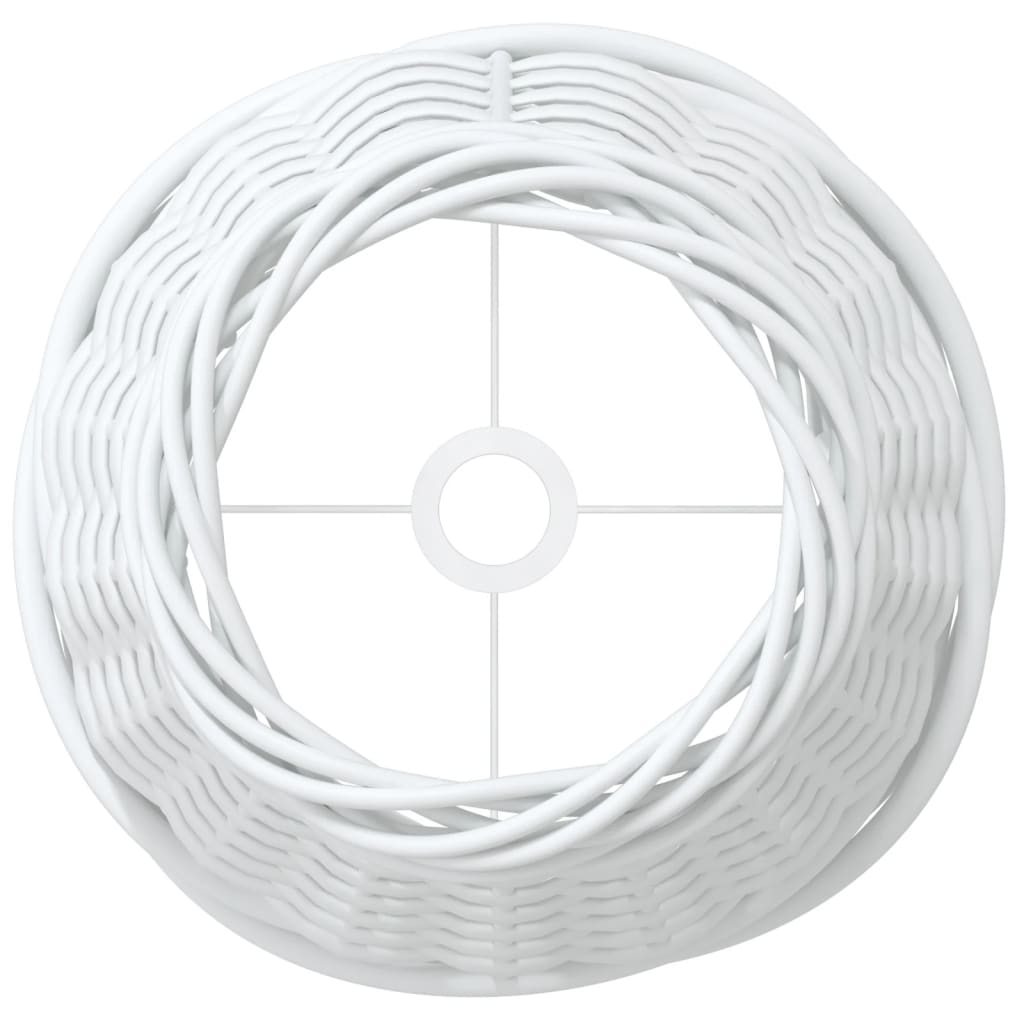 Pantalla para lámpara mimbre blanco Ø15x12 cm
