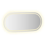Espejo de baño LED ovalado 100x45 cm