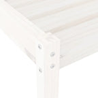 Tumbonas con mesa 2 uds madera maciza de pino blanco