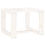 Tumbonas con mesa 2 uds madera maciza de pino blanco