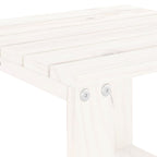 Tumbonas con mesa 2 uds madera maciza de pino blanco